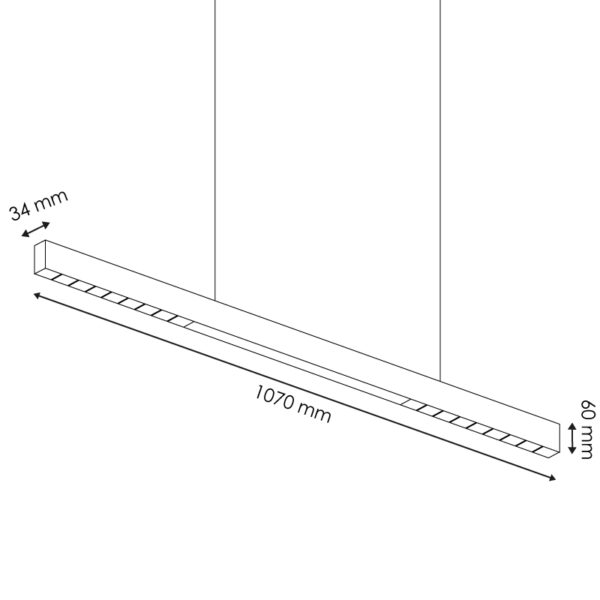 Lâmpada Linear LED Viena II 40W (UGR 19) 4500K - Image 2