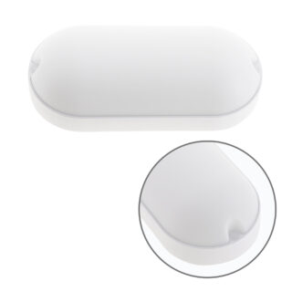 Aplique SURF ECOVISION oval IP65 1x9W LED 900lm 6400K 120°C.16,8xL.4,7xA.7,1cm polipropileno branco