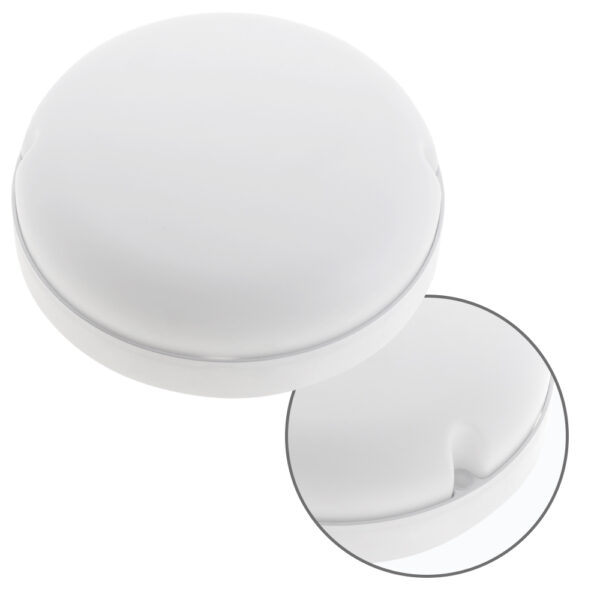 Aplique SURF ECOVISION redondo IP65,3 1x18W LED 1800lm 4000K 120°Alt.5,3xD.16,5cm branco
