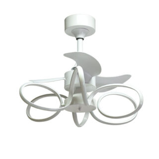 Ventoinha de tecto KARLA branco, 3 palas, 65W+65W LED 3000|4000|6000K A.50xD.63cm