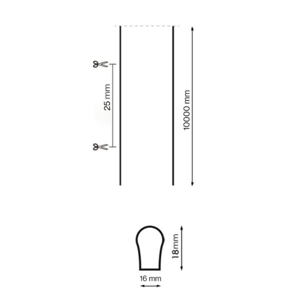Luminária Wall Washer Néon LED 24VCC Flexível 20W IP65 2700K - 10 Metros - Image 2