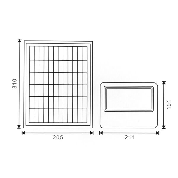 Projetor LED Solar Milan 100W 6000K - Image 2