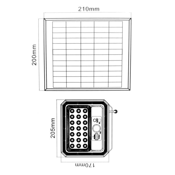 Projetor LED Solar Aras com sensor 50W 4000K - Image 2