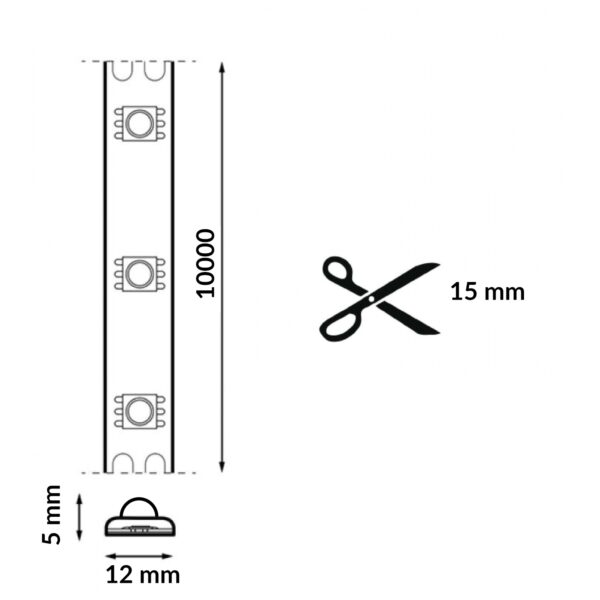 Fita LED 24V CC SMD2835 Optical IP20 60 Led/m – 10 Metros 6000K - Image 2