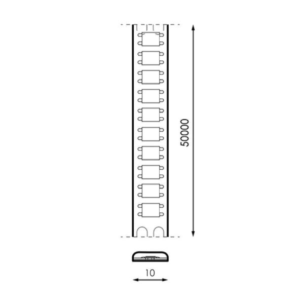 Fita LED 24V CC SMD2835 Seriepro IP20 140 LED/m RA98 – 10 Metros 6000K - Image 2