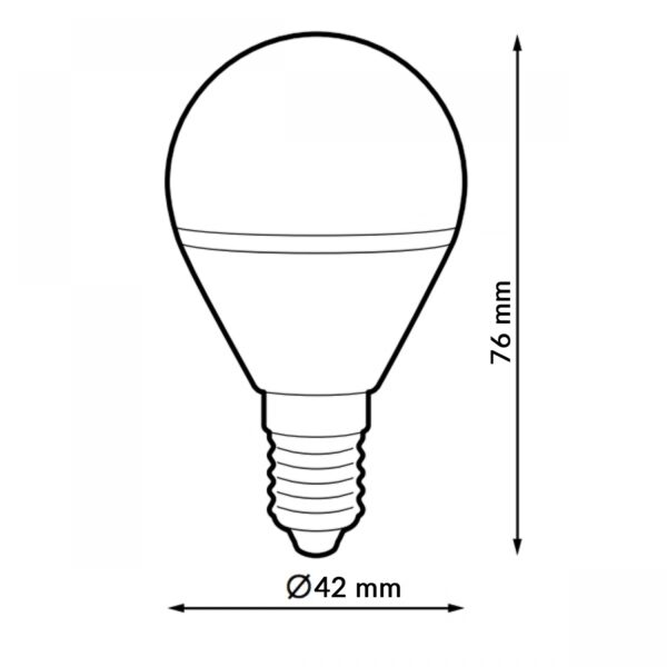 Lâmpada LED E14 G45 7W - Pack 6 3000K - Image 2