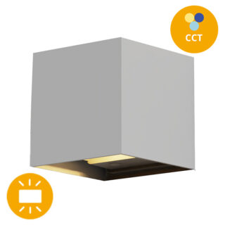 Aplique SORDO IP65 2x3W LED CCT 3000/4000/6500K C.10xL.10xAlt.10cm cinzento