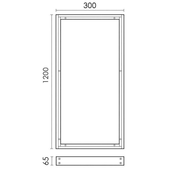 Caixa para montagem painel saliente 120X30 Branco 65 mm - Image 2