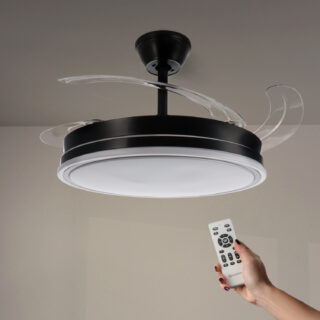 Ventoinha de Teto LED Black Olga