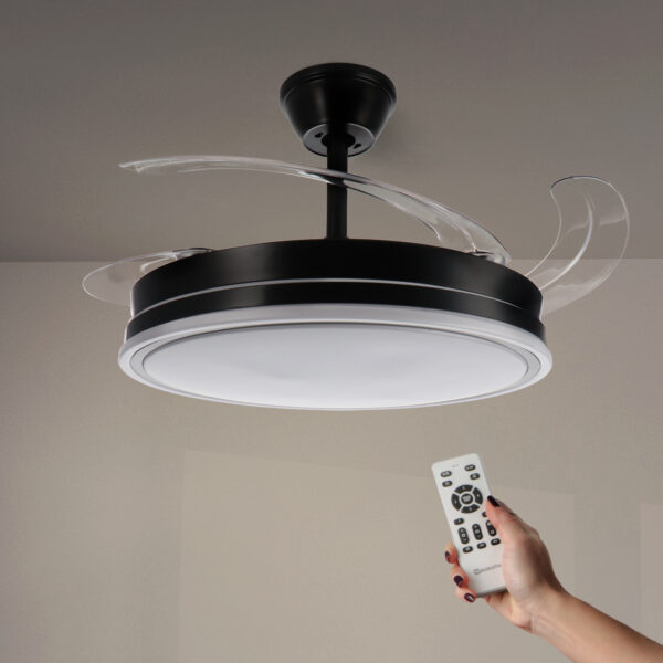 Ventoinha de Teto LED Black Olga