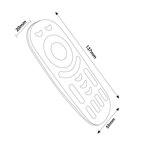 Controle RF para Dimmer LED RGB+CCT 4 Zonas - Image 2