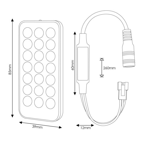 Controlador Mini Colorful para fita Led Digital - Image 2