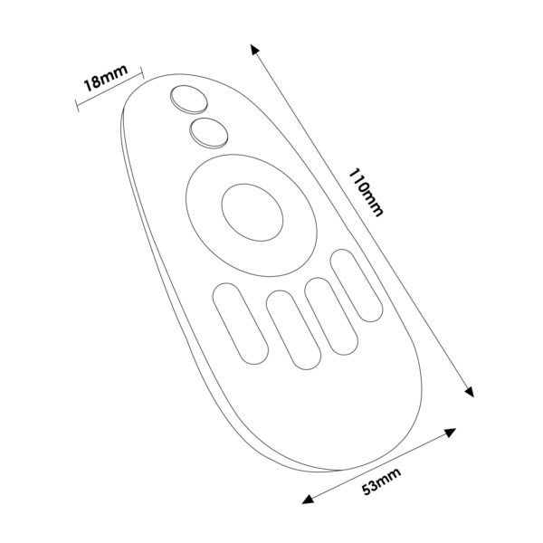 Controle Remoto RF para Dimmer LED Monocolor+CCT 4 Zonas - Image 2