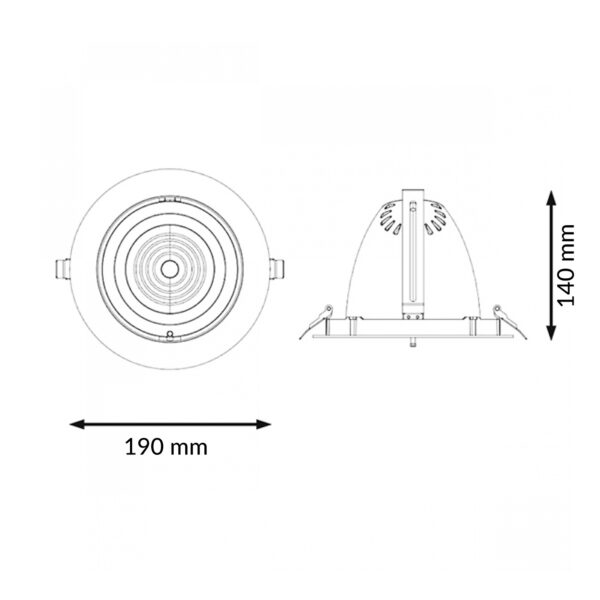 Foco Downlight LED direcionável Black Track 35W CCT - Image 2