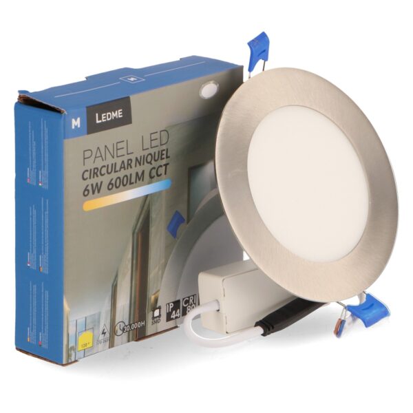 Painel LED Redondo Níquel 6W CCT - Image 3