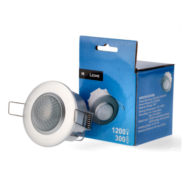 Sensor de movimento PIR 360º Embutir prata - Image 3