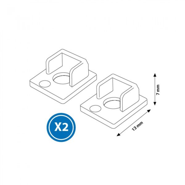 Pack de 2 topos  para perfil  LM3855 - Image 2