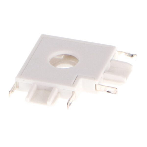 União em L horizontal para calha magnética Serie 5mm Branco
