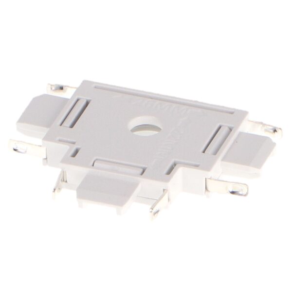 União horizontal T para calha magnético Serie 5mm Branco