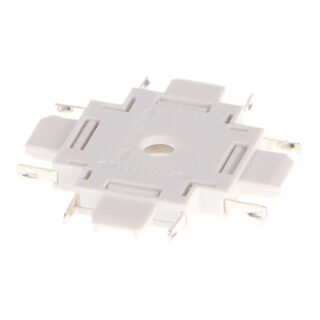 União horizontal X para calha magnética Serie 5mm Branco