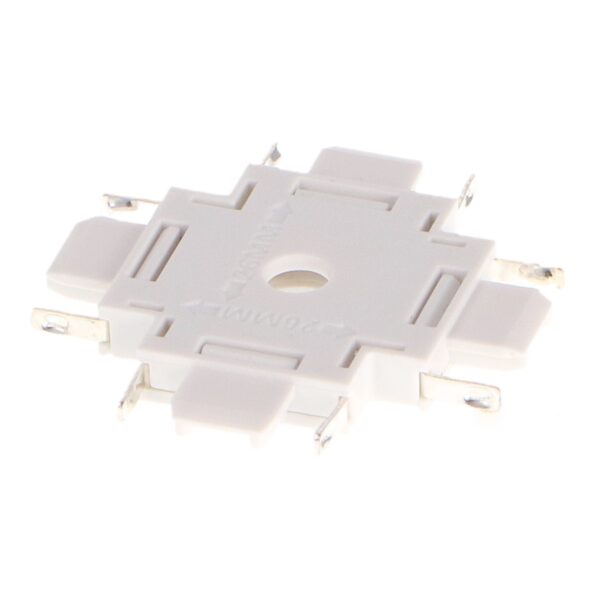 União horizontal X para calha magnética Serie 5mm Branco