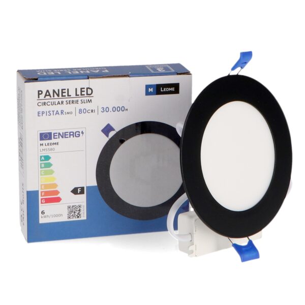 Painel LED Redondo Preto 6W CCT - Image 3