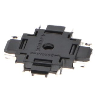 União horizontal X para calha magnética Serie 5mm Preto
