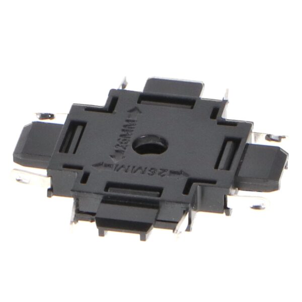 União horizontal X para calha magnética Serie 5mm Preto