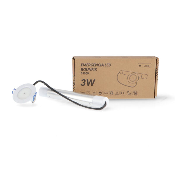 Emergencia LED 3W Rounfix Permanente / Não Permanente - Image 3