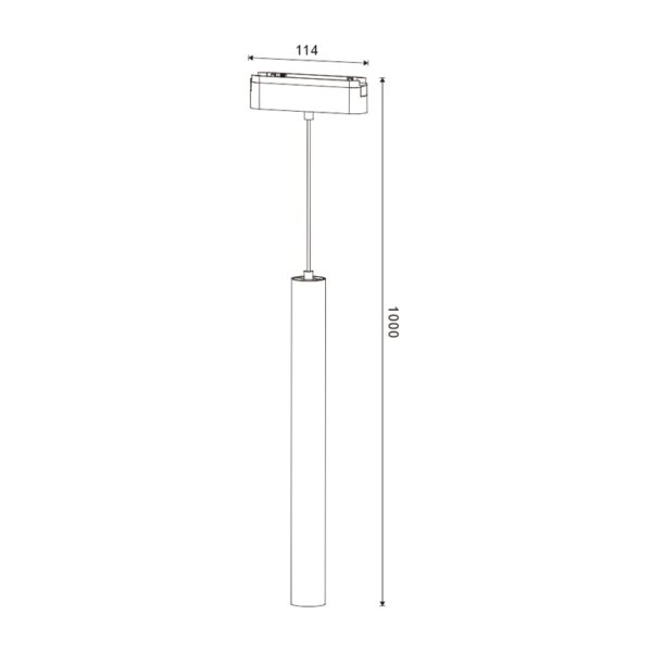 Foco LED Tube Serie 5mm 7W de calha magnética Branco 42V CCT - Image 2