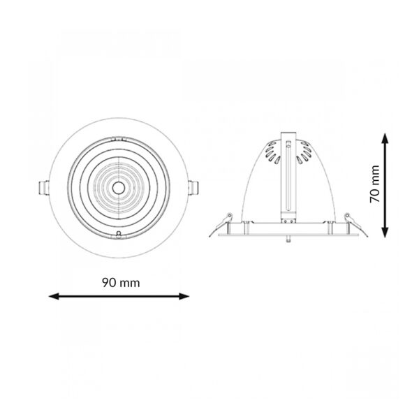 Foco Downlight LED direcionável Black Track 10W CCT - Image 2
