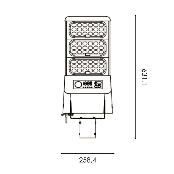 Luminária Solar Led Hybrid Para Alumbrado Público 9000 Lm - Image 2