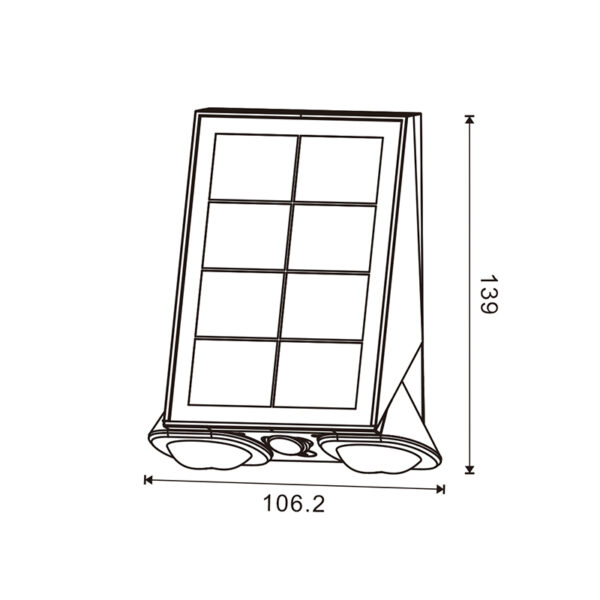 Aplique LED Solar White Eyes - Image 2
