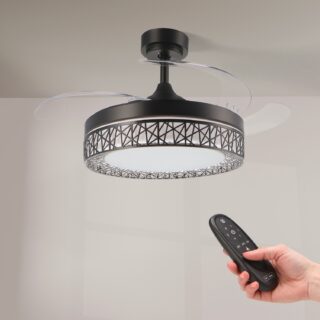 Ventoinha de Teto LED Black Aqua