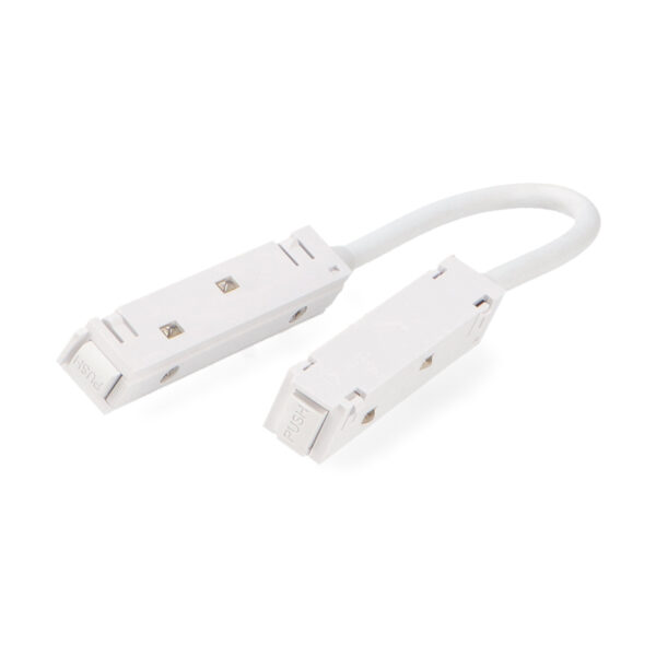 Conexão duplo para calha magnético Serie 16mm  Branco