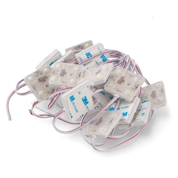 Corrente de 20 Módulos de 4 LED SMD Samsung 12V DC 2W