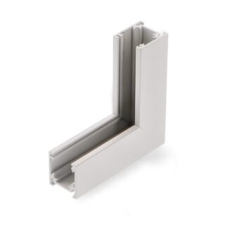 União em L vertical para calha magnética Serie 16mm  Branco