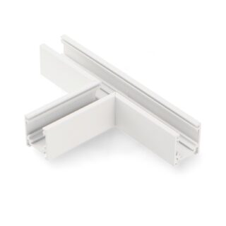 União horizontal T para calha magnético Serie 16mm  Branco