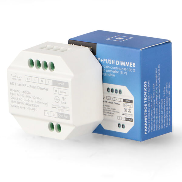 Dimmer LED RF TRIAC compatível com botão de pressão - Image 2