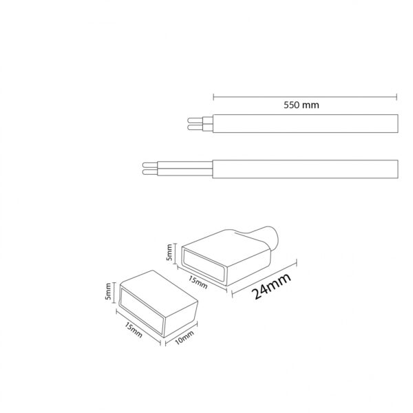 Cabo Adaptador Para fita Led 220Vac Ruzok - Image 2