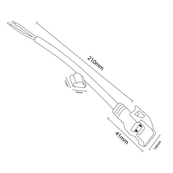 Cabo adaptador c/ clip para fita LED 220VAC Ecofast - Image 2