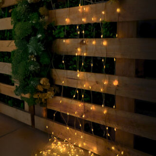 Cortina de guirlanda LED para exterior com USB 3*2m