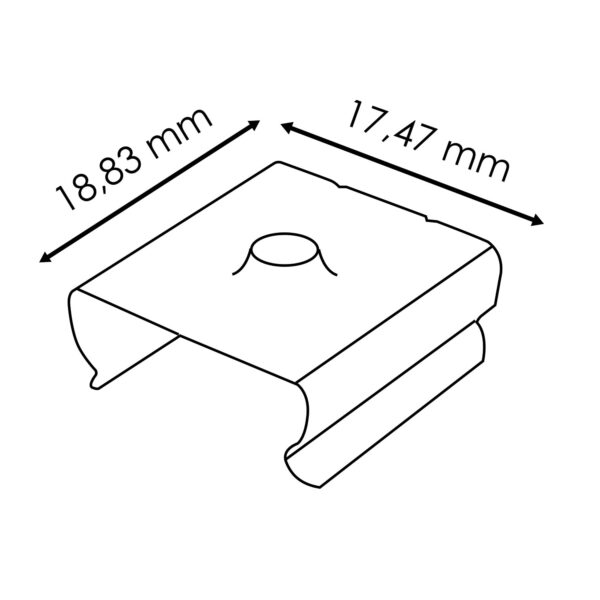 Pack de 2 topos e 2 grampos para perfil LM3708 - Image 2