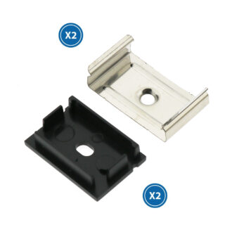 Pack de 2 topos e 2 grampos para perfil LM3778
