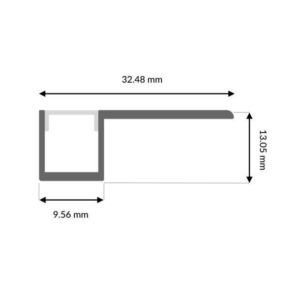 Perfil de aluminio Dife - 2 metros - Image 2