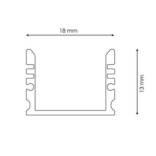 Perfil de aluminio Aqua IP65 - 2 metros - Image 2