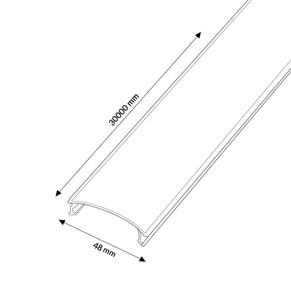 Difusor Opalino Para Perfil largura 48  mm - 30 metros - Image 2