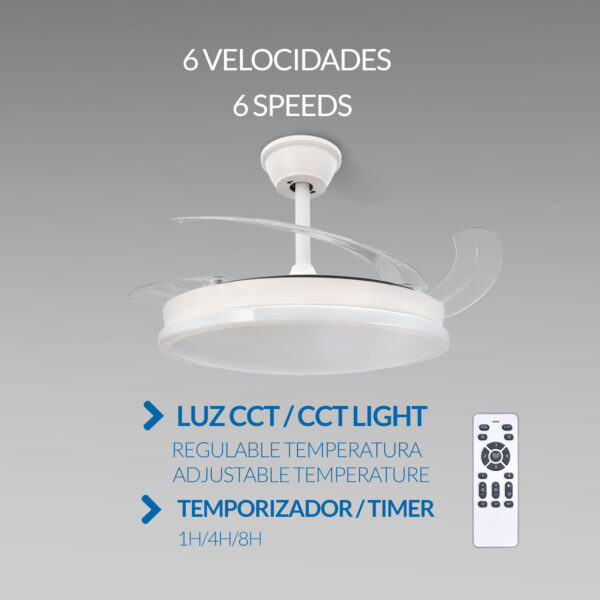 Ventoinha de Teto LED White Otah Star - Image 4
