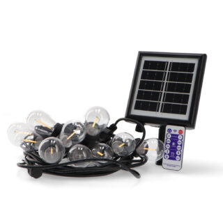 Guirlanda/Varal Led Solar 3W de 10 lâmpada E27 Exterior IP65 - 3000K
