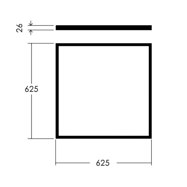 Moldura para encastrar Painel 60X60 Branco - Image 2